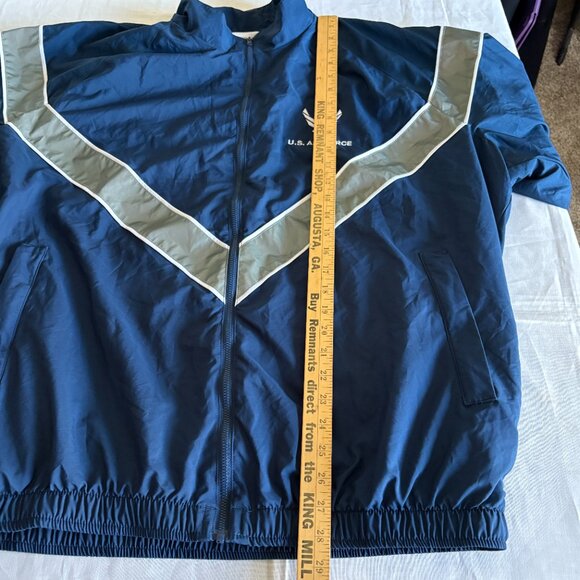 US Air Force Mens Jacket Size L PTU Physical Training Uniform Reflective Blue - Picture 10 of 12